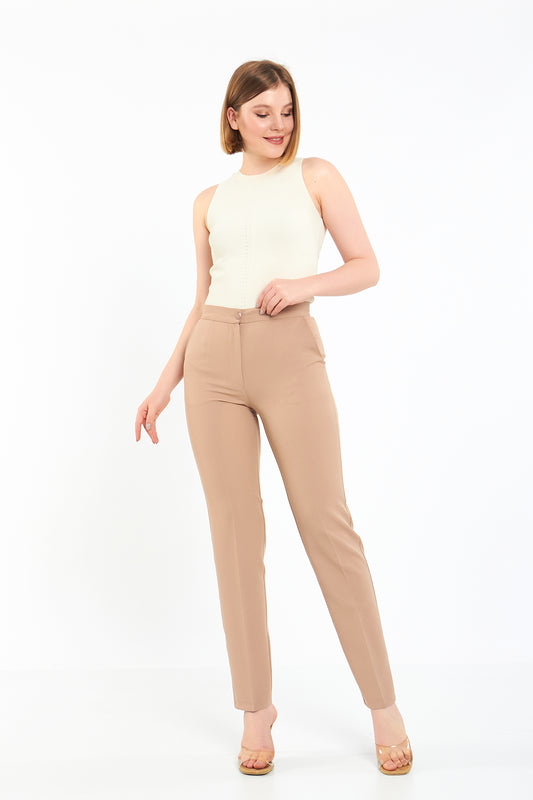 Bej Kumaş Pantolon