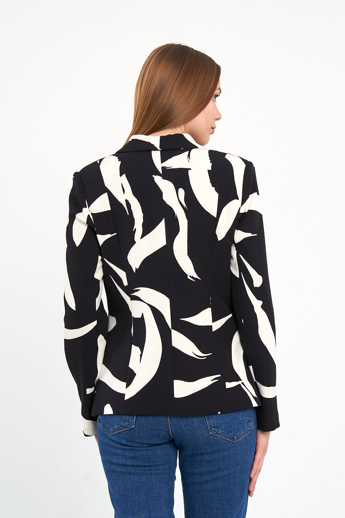 Zebra Şal Yaka Ceket, regular kalıp, astarlı, rahat kesim